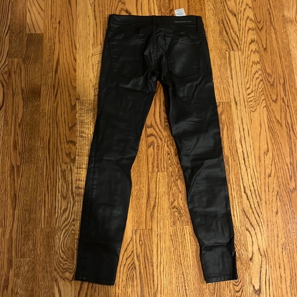 Current/Elliot Woman’s Black The Stiletto Black Coated Jeans Size 24 - Picture 5 of 7